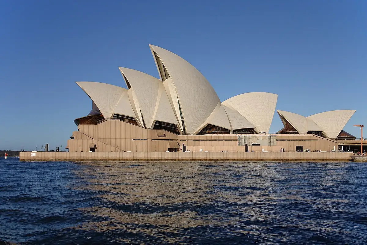 Sydney Opera House shells seen from the harbour side